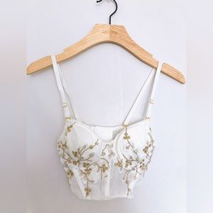 Croix Embroidered Bralette, S
